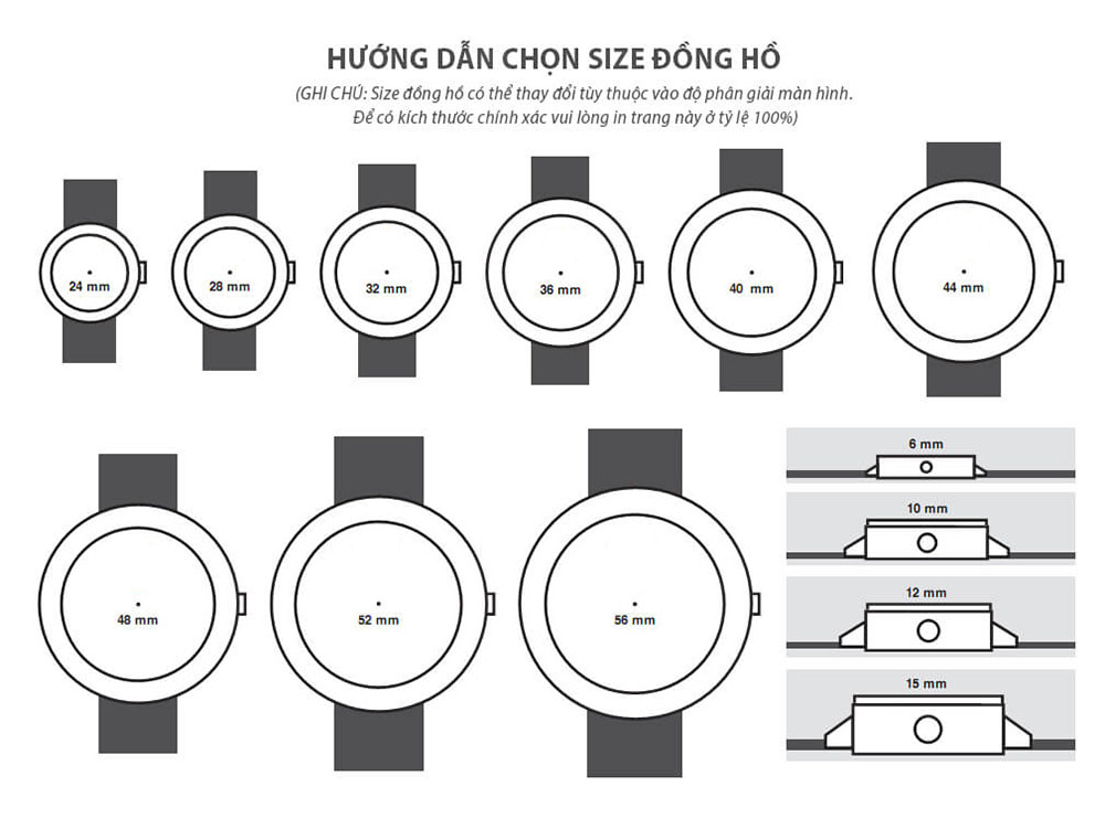 Cách chọn size đồng hồ phù hợp với cổ tay